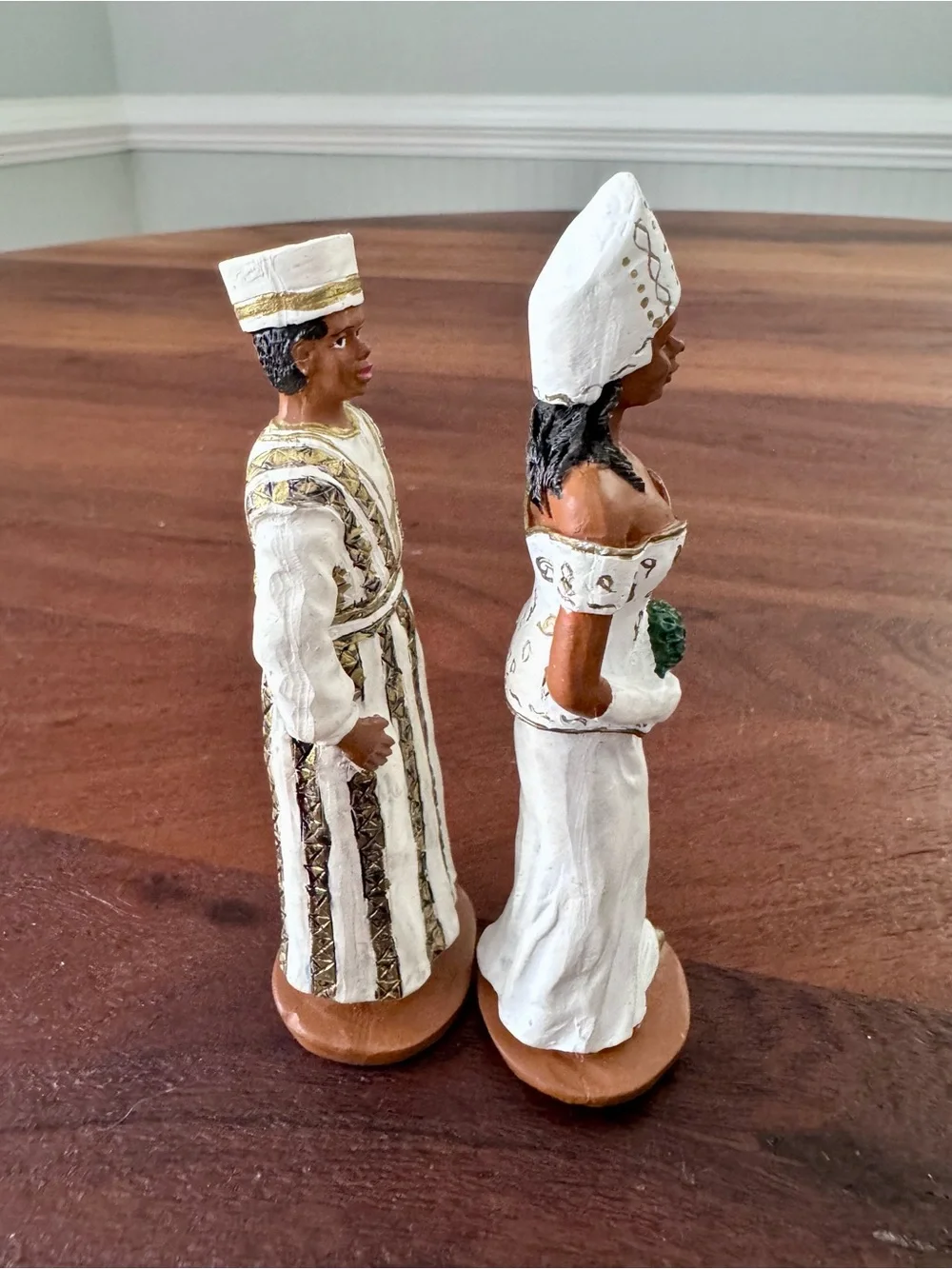 African American Wedding Bride & Groom Figurines Tribal Vintage K's Collection